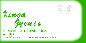 kinga gyenis business card